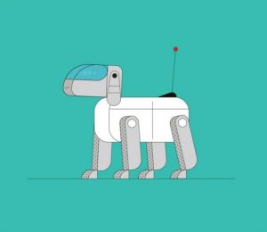 A robot dog for Wired magazine article on artificial intelligence